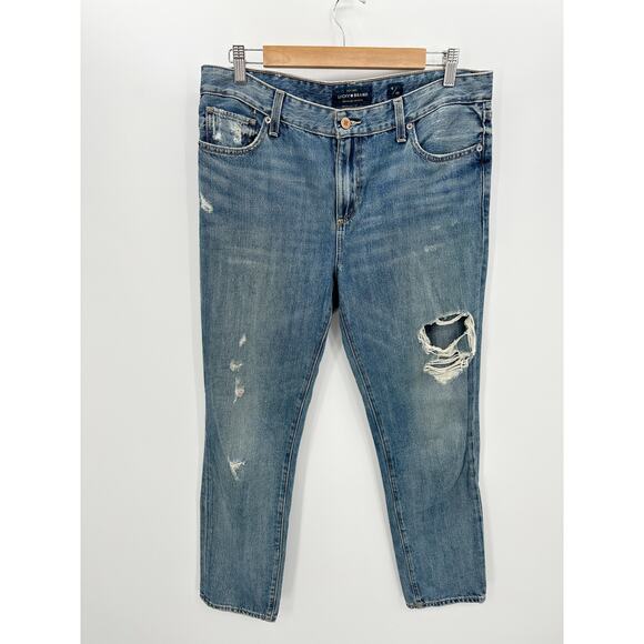 Lucky Brand Medium Wash Sienna Slim Boyfriend Denim Jeans Cotton Stretch 6/28 - Picture 1 of 10
